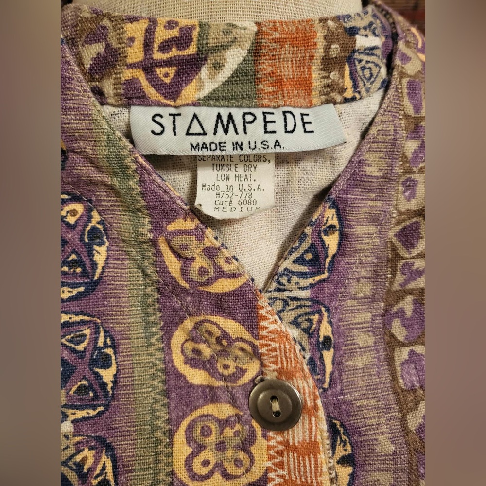 Bohemian Purple and Orange Vest - Picture 2 of 4